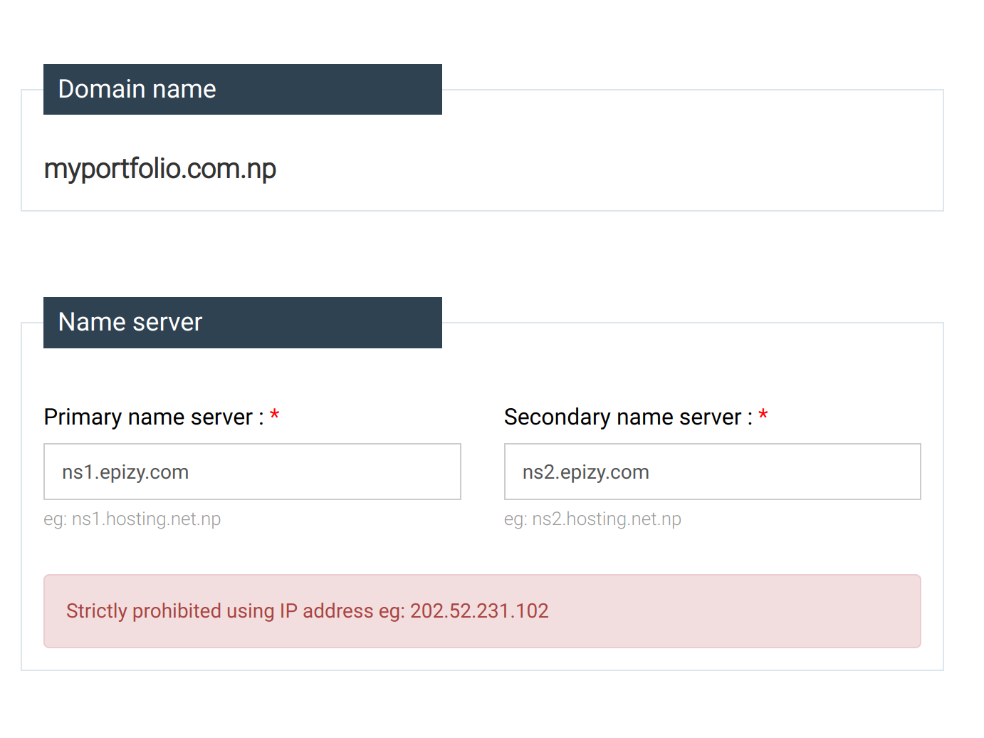 register free domain in nepal
